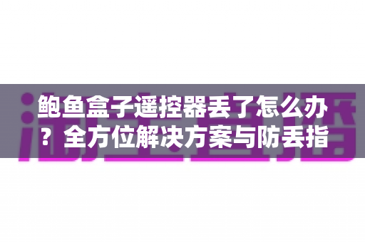 鲍鱼盒子遥控器丢了怎么办？全方位解决方案与防丢指南，助你快速恢复畅快观影体验