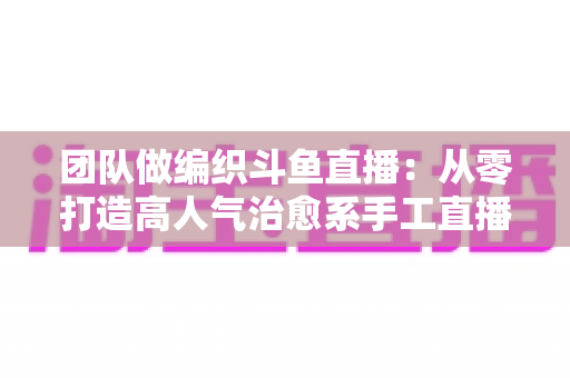 团队做编织斗鱼直播：从零打造高人气治愈系手工直播间的完整实战指南