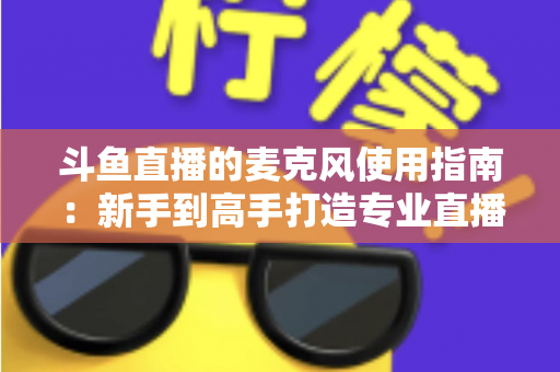 斗鱼直播的麦克风使用指南：新手到高手打造专业直播音质的完整攻略
