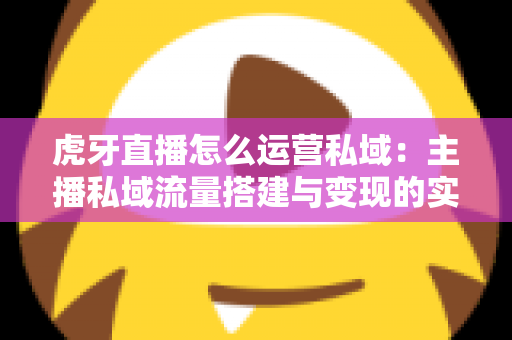 虎牙直播怎么运营私域:主播私域流量搭建与变现的实战全攻略 虎牙直播怎么运营私域:主播私域流量搭建与变现的实战全攻略