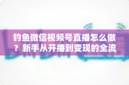 钓鱼微信视频号直播怎么做？新手从开播到变现的全流程实战指南
